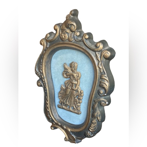 vintage mid century Modern Ornate Frame Decorative hanging Gallery wall plaque - Picture 5 of 7